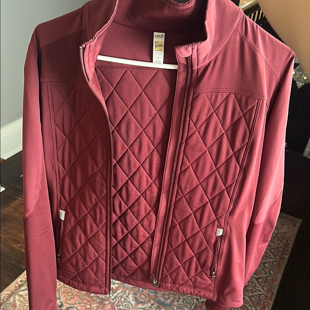 Lole Women's Quilted Jacket - Burgundy
